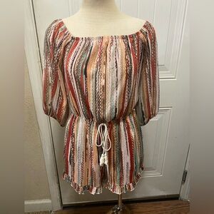 Vanilla Bay Multicolor Striped Romper